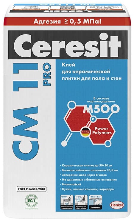 ПЛИТОЧНЫЙ КЛЕЙ (Ceresit, СМ - 11 Pro, 25 кг)