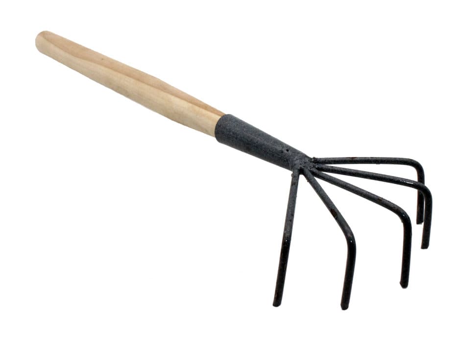 РЫХЛИТЕЛЬ (5 зубчиков, с деревяной ручкой, проволочные, (9264))