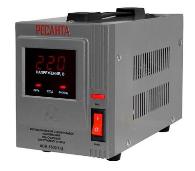 Стабилизатор напряжения РЕСАНТА (1,5 кВт, АСН-1500/1-Ц)