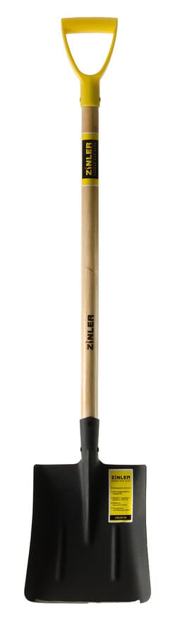 Лопата совковая ZINLER (740 мм, (тип1), песочная, с дер/черенком+ручка, ЛСП1Ч2р)