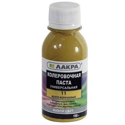 КОЛЕРОВОЧНАЯ ПАСТА  ЛАКРА (100 г, №11 Желто-Коричневый, (5892))