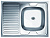 МОЙКА  (60 х 80 х 17.5 см, 0,6 мм, накладная правая, матовая, без сифона, (ЕС-220Б))