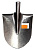 Лопата штыковая (без черенка, рельсовая сталь, "Дамская", (ЛШДД/007156))